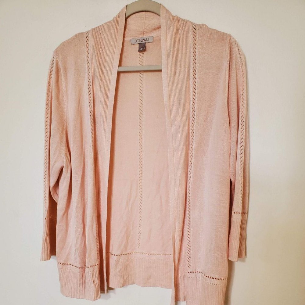 Roz and Ali XL Salmon Cardigan